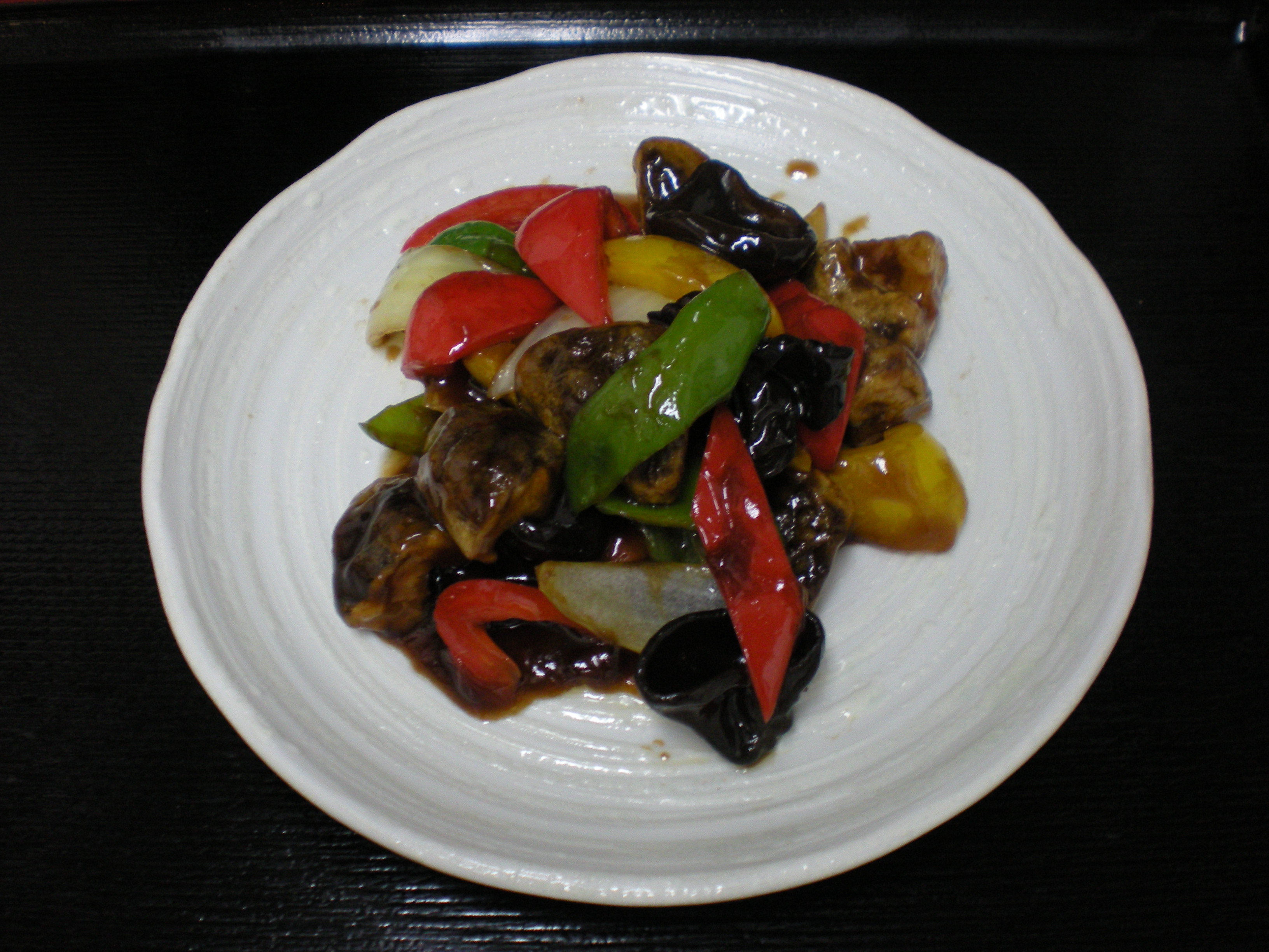 生椎茸と野菜の黒酢煮