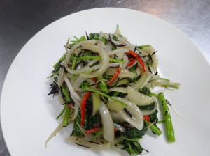 中国野菜とひじき炒め