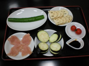 千両茄子（大阪産）のはさみ蒸し