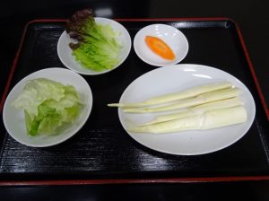 マコモダケの天ぷらカレー風味